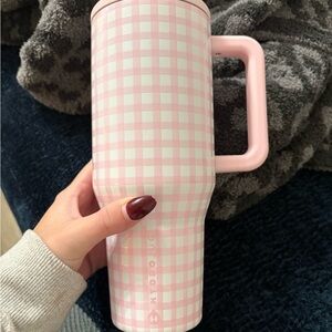 HydroJug Pink Checkered Tumbler